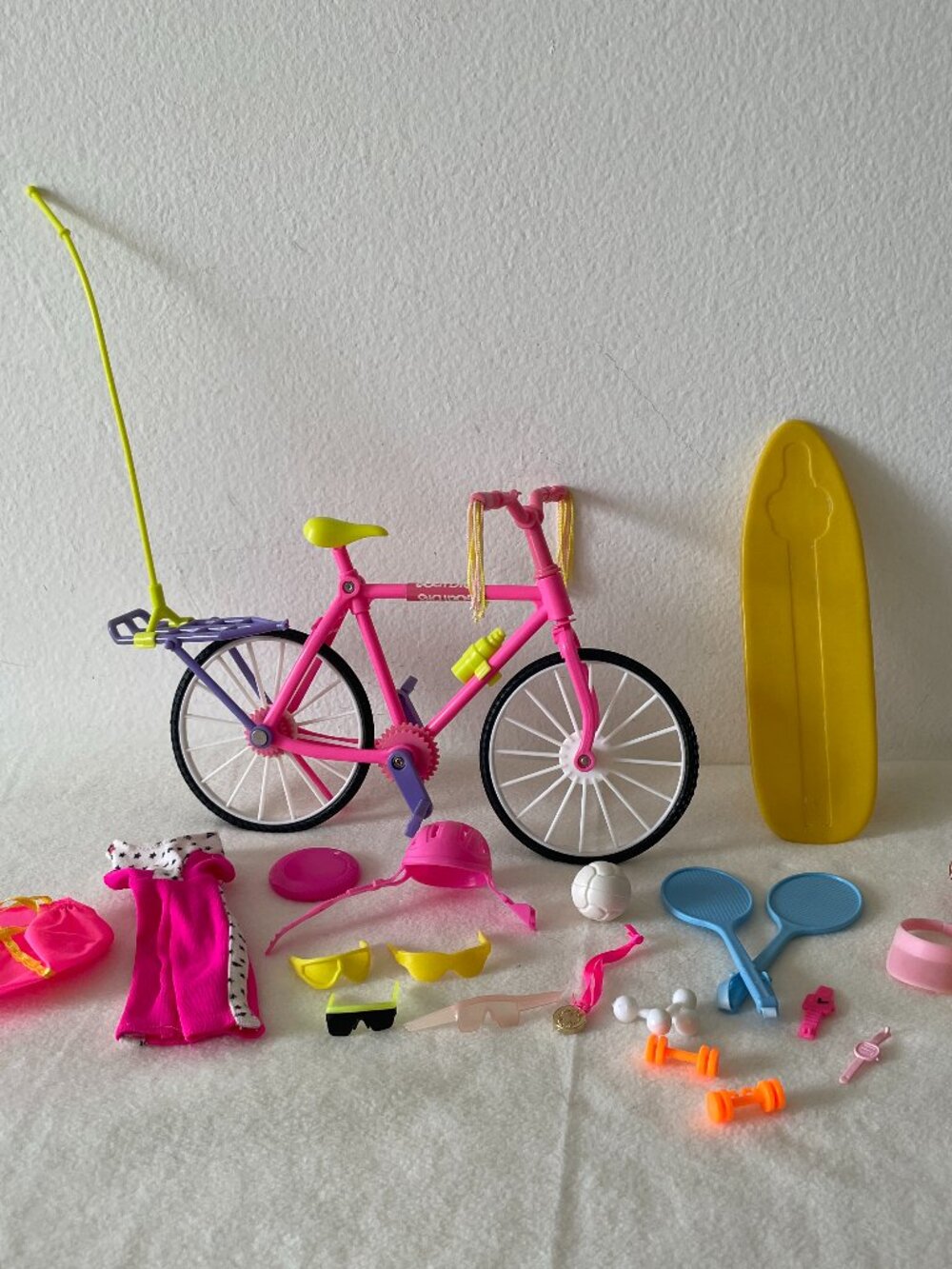 Barbie Doll Sporting Goods and Electronics INCLUDING A BIKE AND COMPUTER! VTG